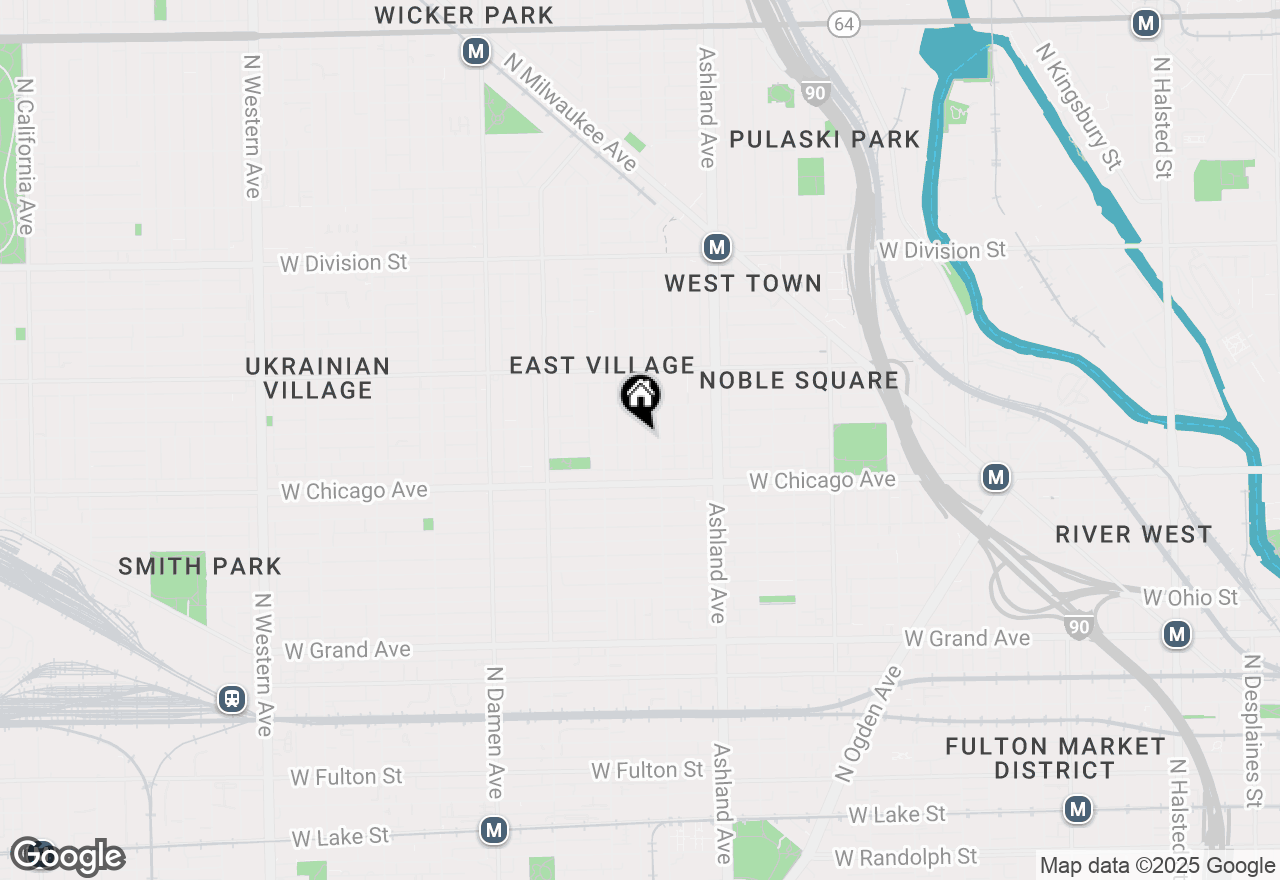 Map of 849 N Hermitage Avenue #3, Chicago, IL 60622