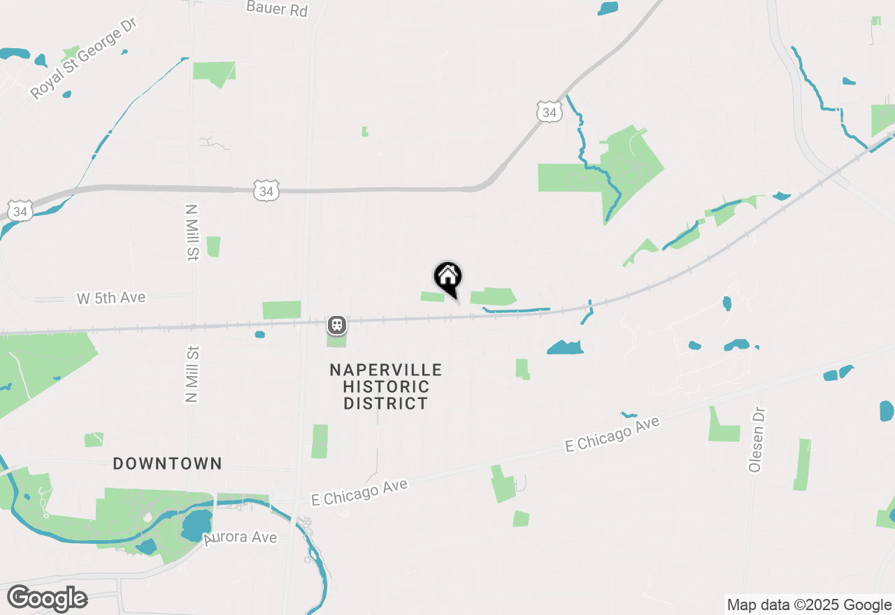 Map of 614 E 5th Avenue, Naperville, IL 60563