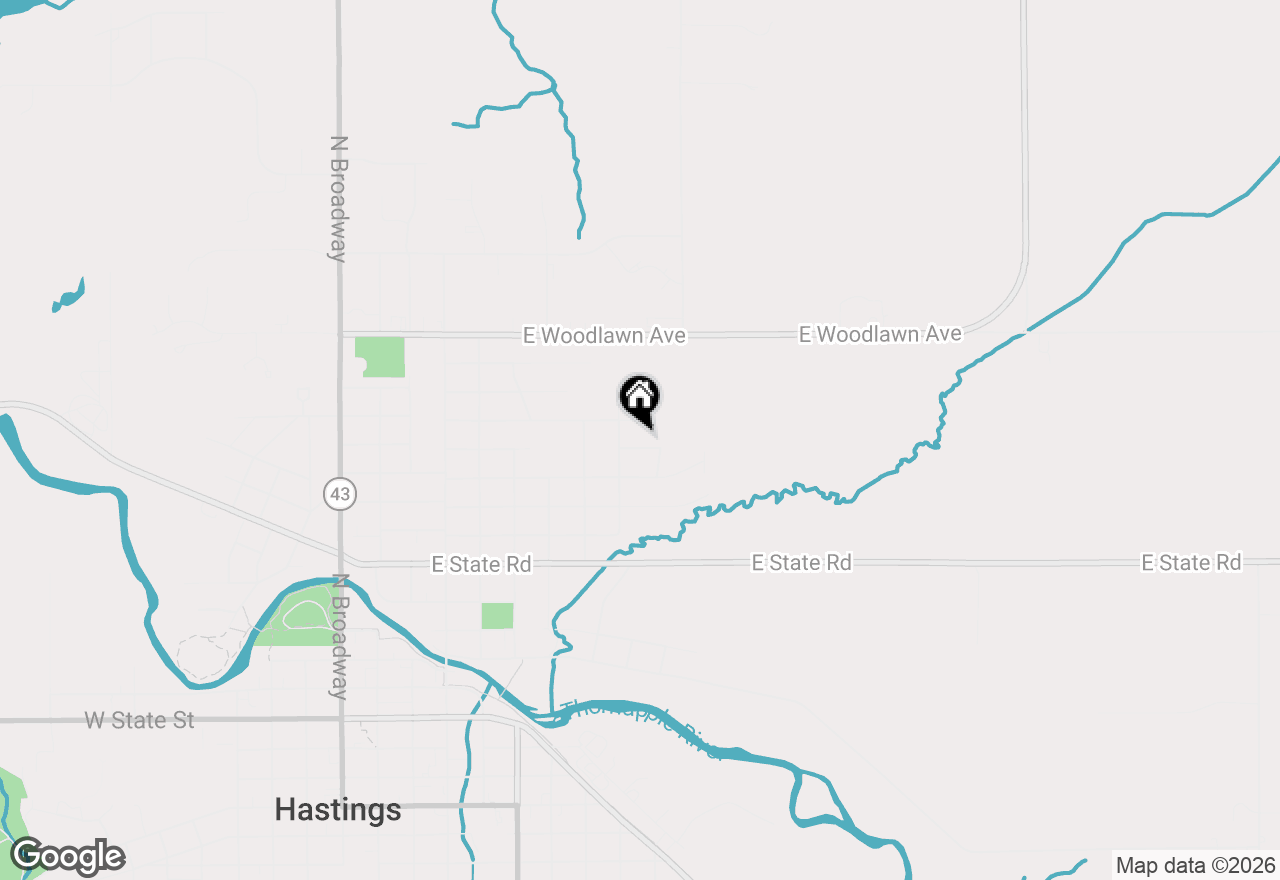 Map of 715 E Lincoln Street, Hastings, MI 49058