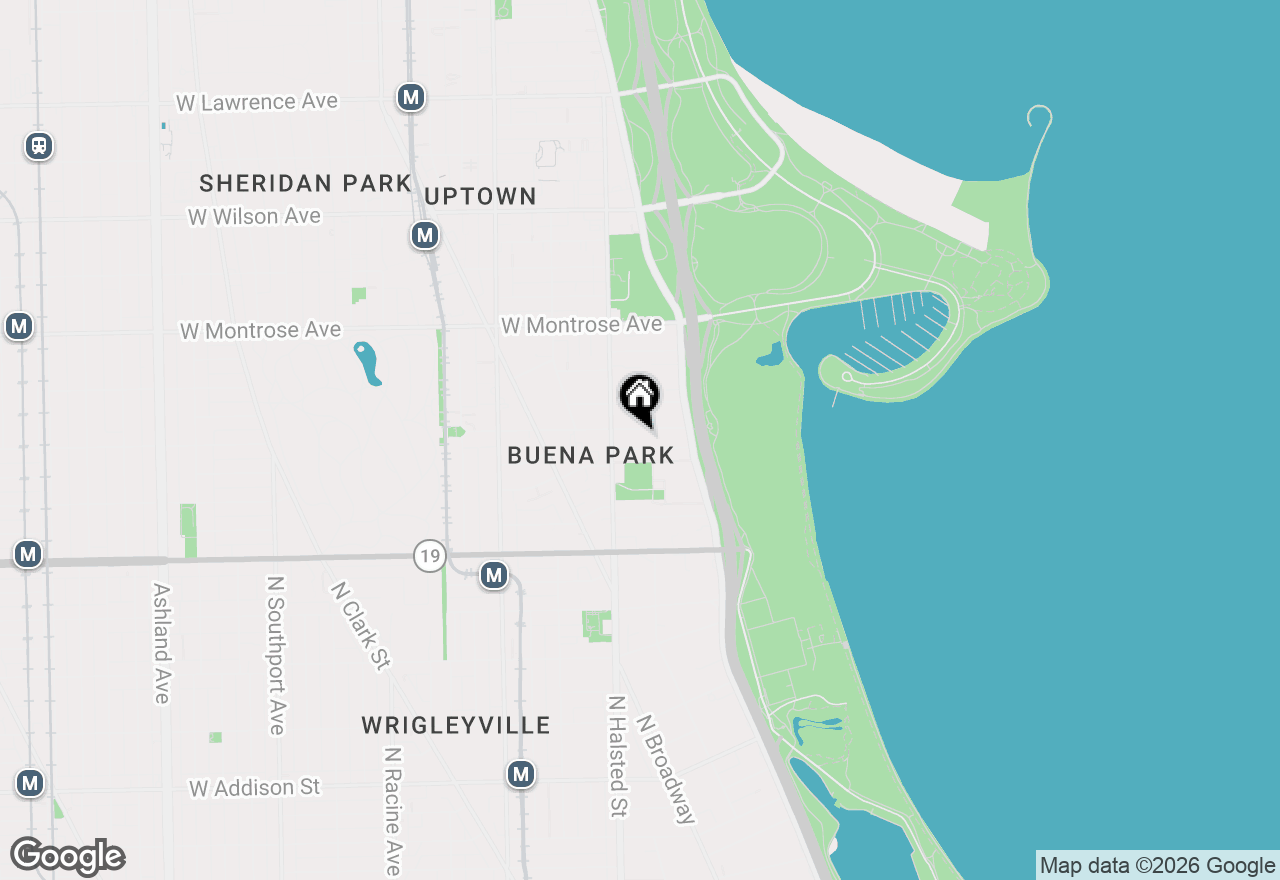 Map of 720 W Gordon Terrace #18N, Chicago, IL 60613