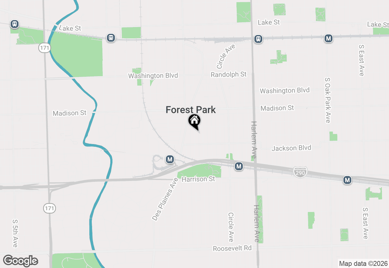 Map of 537 Ferdinand Avenue, Forest Park, IL 60130