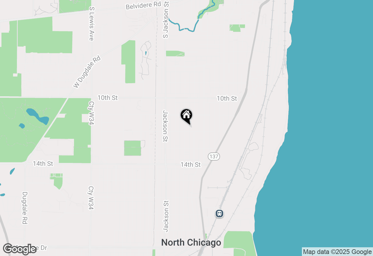 Map of 1139 Lincoln Street #1, North Chicago, IL 60064