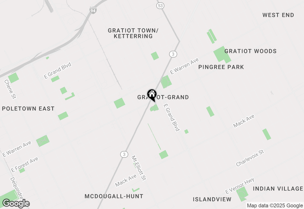 Map of 4656 Canton Street, Detroit, MI 48207