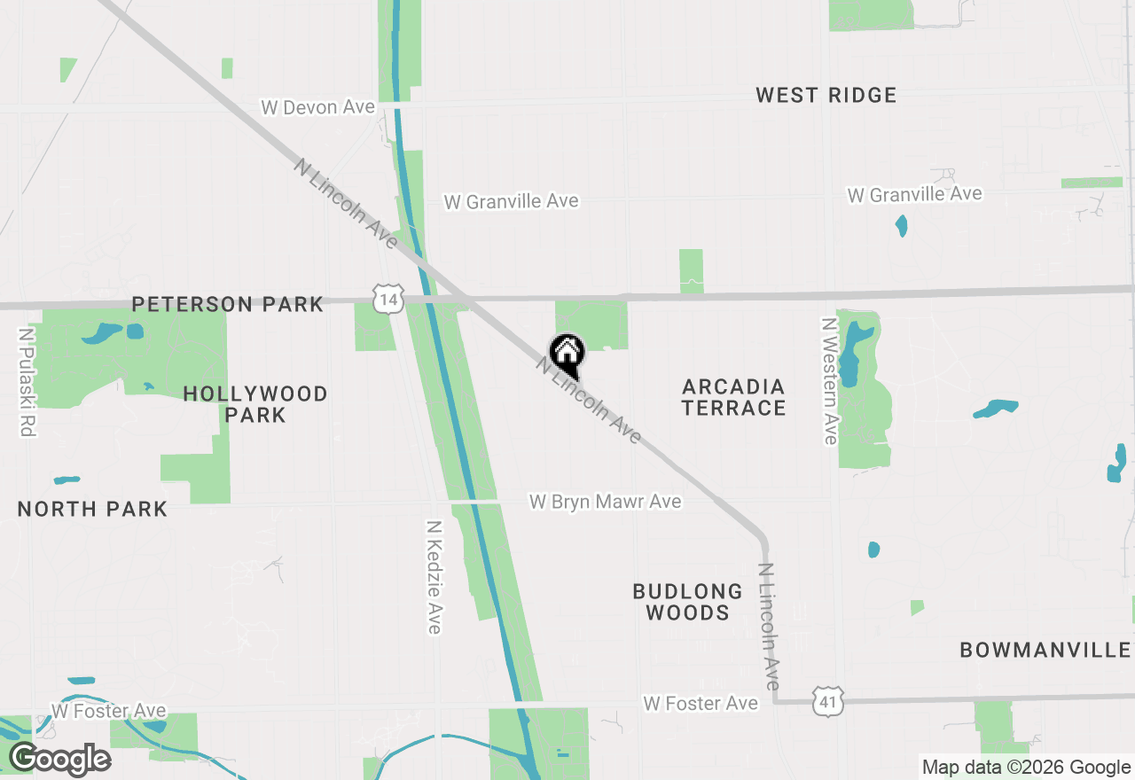 Map of 5824 N Lincoln Avenue #2S, Chicago, IL 60659