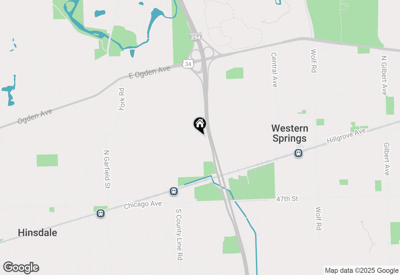 Map of 422 Mills Street, Hinsdale, IL 60521