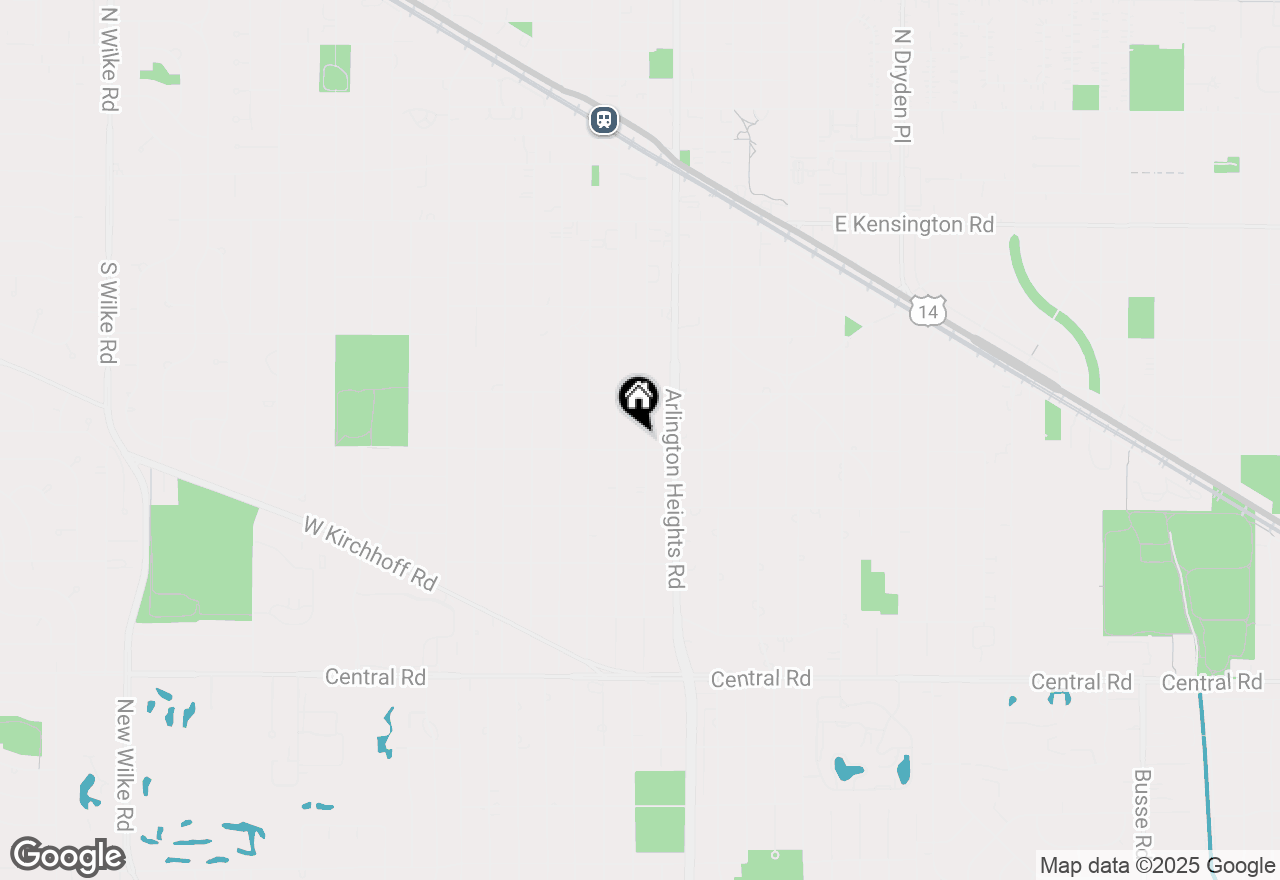 Map of 542 S Evergreen Avenue, Arlington Heights, IL 60005