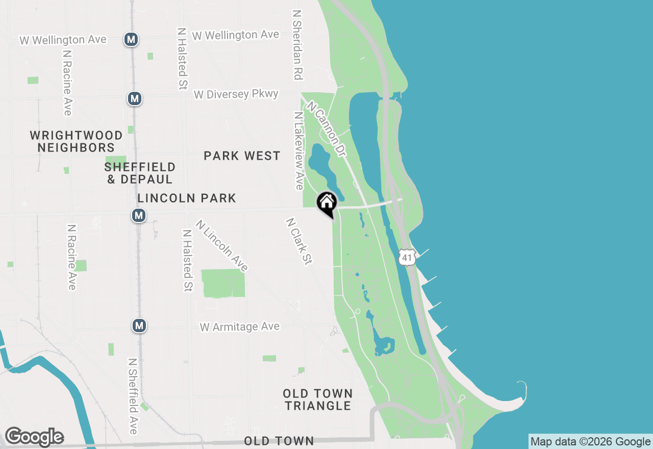 Map of 2328 N Lincoln Park West #1A, Chicago, IL 60614