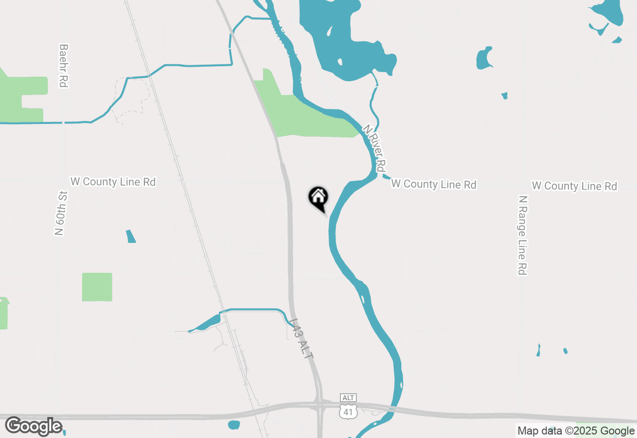 Map of 4135 W Cherrywood Ln, Brown Deer, WI 53209