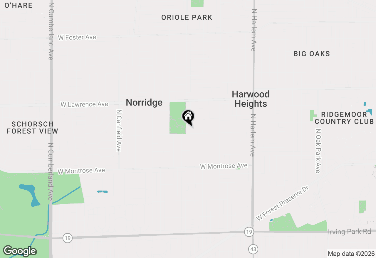 Map of 4612 N Oriole Avenue, Norridge, IL 60706