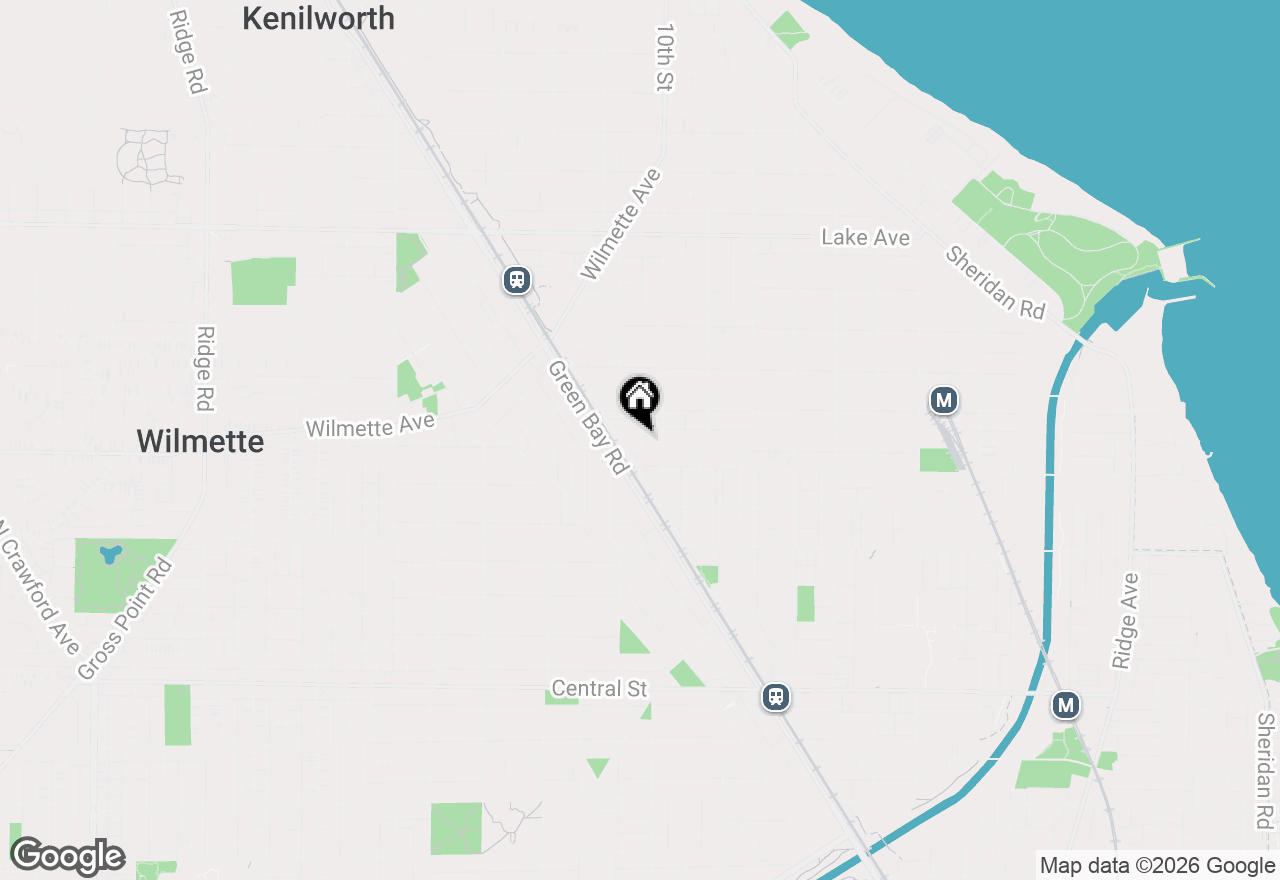 Map of 1018 Oakwood Avenue, Wilmette, IL 60091