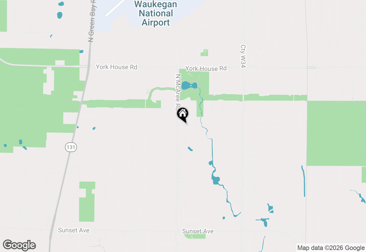 Map of 2824 W Bonnie Brook Lane, Waukegan, IL 60087