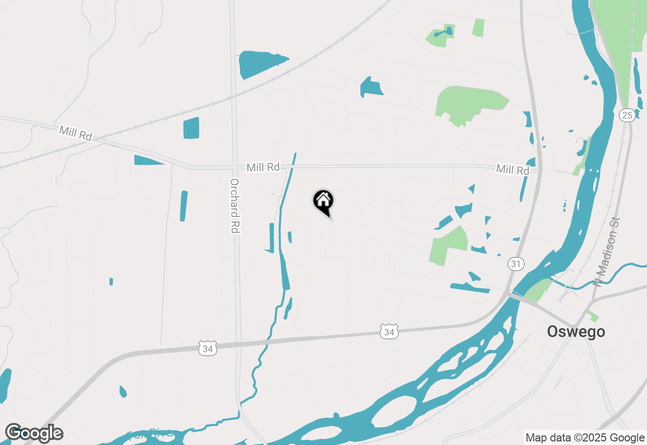 Map of 602 Spruce Court, Oswego, IL 60543