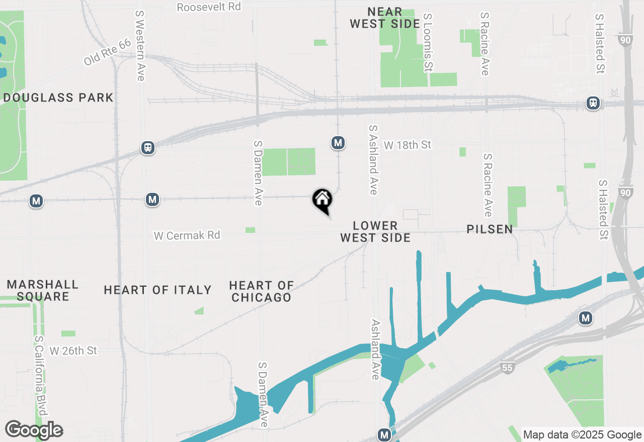 Map of 1751 W 21st Place, Chicago, IL 60608