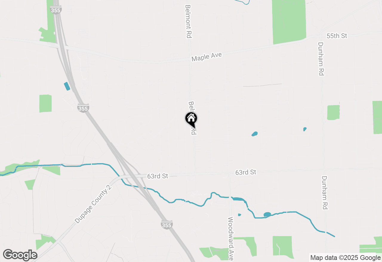 Map of 6030 Belmont Road, Downers Grove, IL 60516