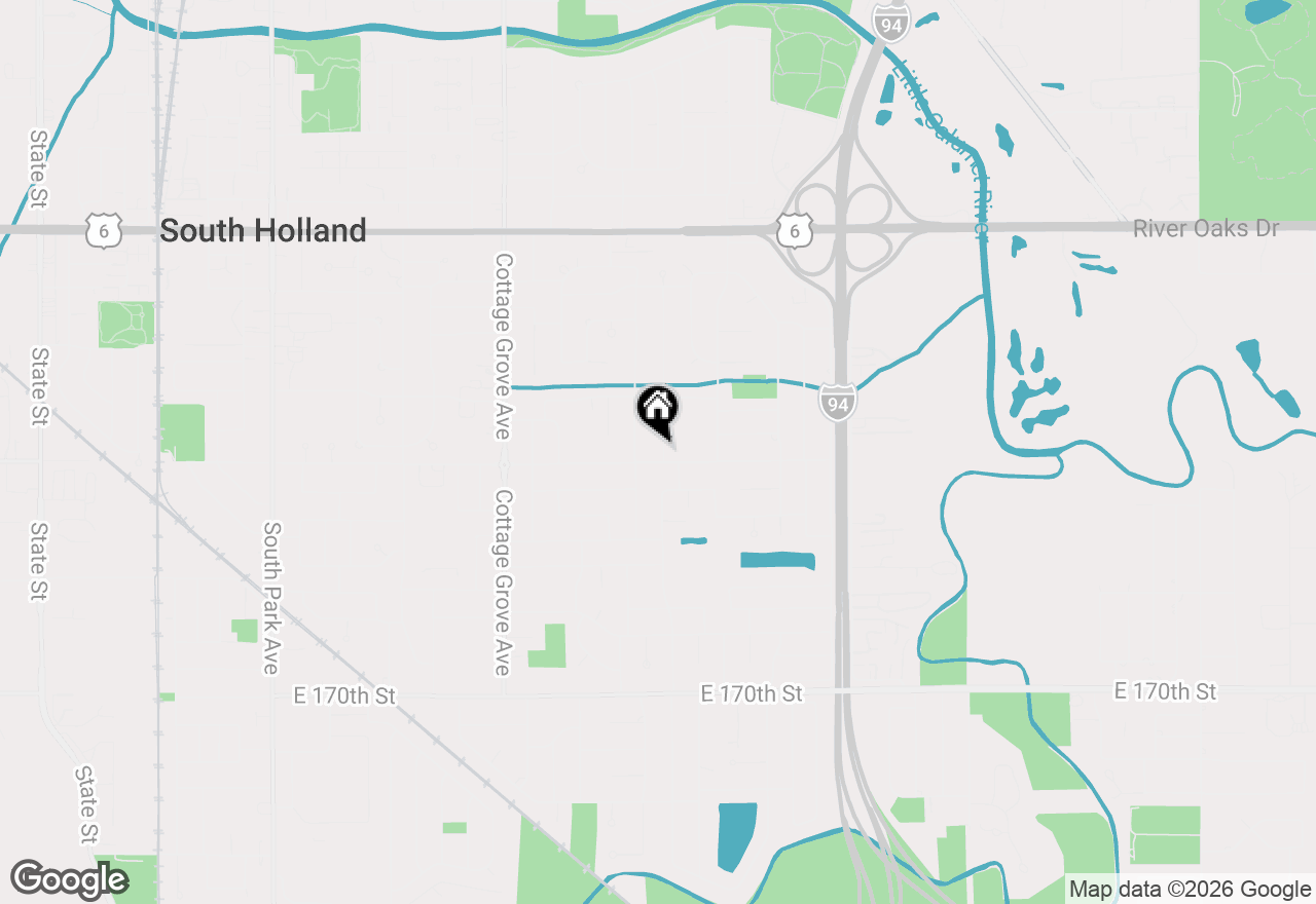 Map of 16560 Greenwood Avenue, South Holland, IL 60473