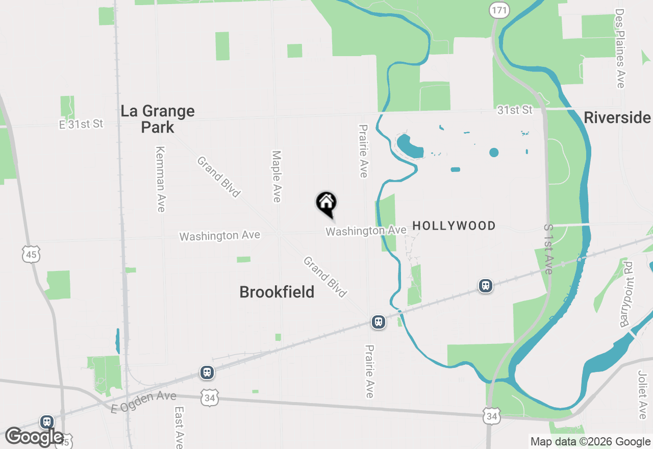 Map of 3437 Oak Avenue, Brookfield, IL 60513