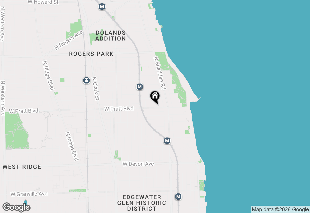 Map of (Address confidential), Chicago, Illinois 60626