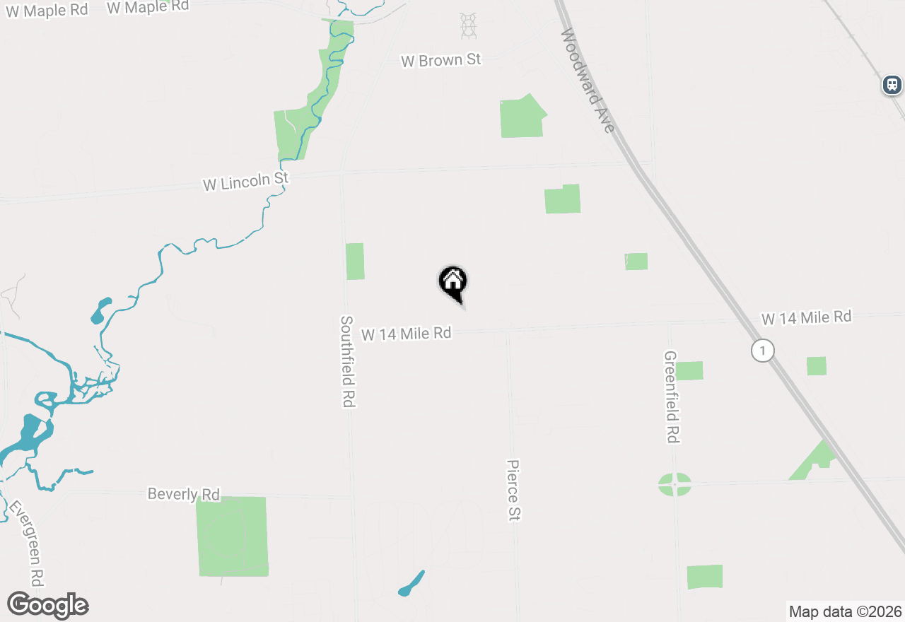 Map of 1885 Washington Boulevard, Birmingham, MI 48009