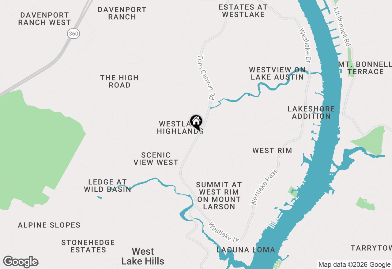 Map of 2204 Toro Canyon Rd, Austin, TX 78746