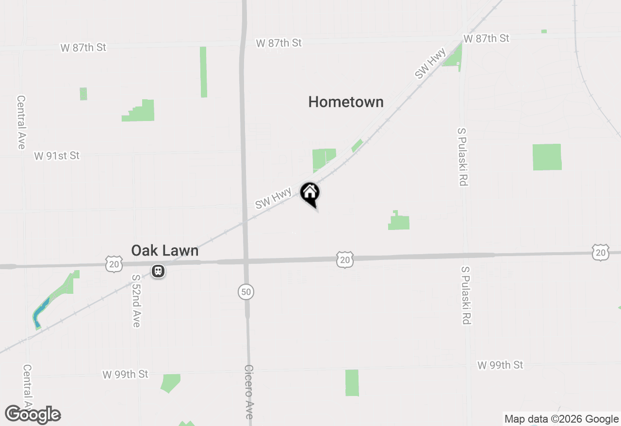 Map of 9312 S Kolmar Avenue, Oak Lawn, IL 60453