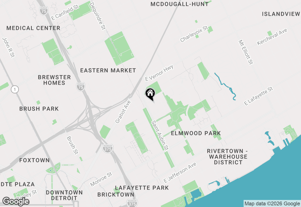 Map of 2063 Hyde Park, Detroit, MI 48207