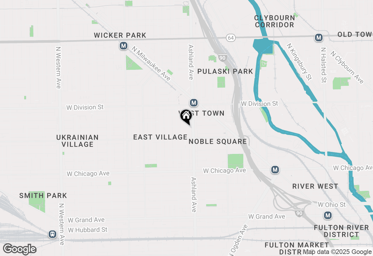 Map of 1037 N Marshfield Avenue #1, Chicago, IL 60622