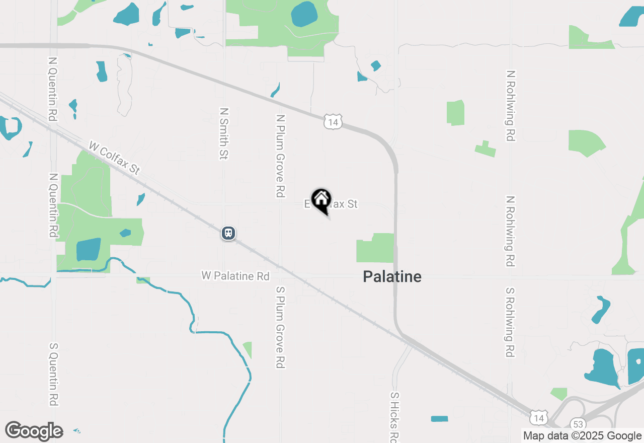 Map of 154 N Fremont Street, Palatine, IL 60067