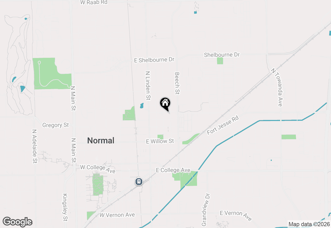 Map of 401 Pine Street, Normal, IL 61761