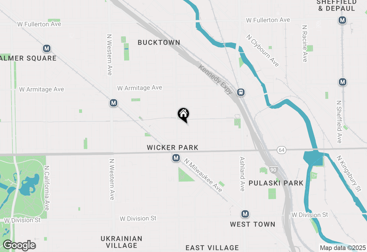 Map of 1734 N Winchester Avenue, Chicago, IL 60622