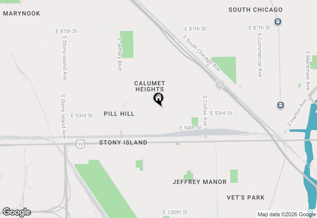 Map of 2243 E 92nd Place, Chicago, IL 60617