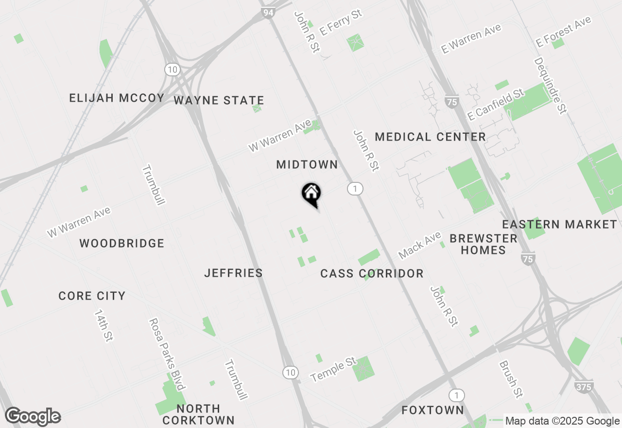 Map of 444 West Willis Street #502, Detroit, MI 48201