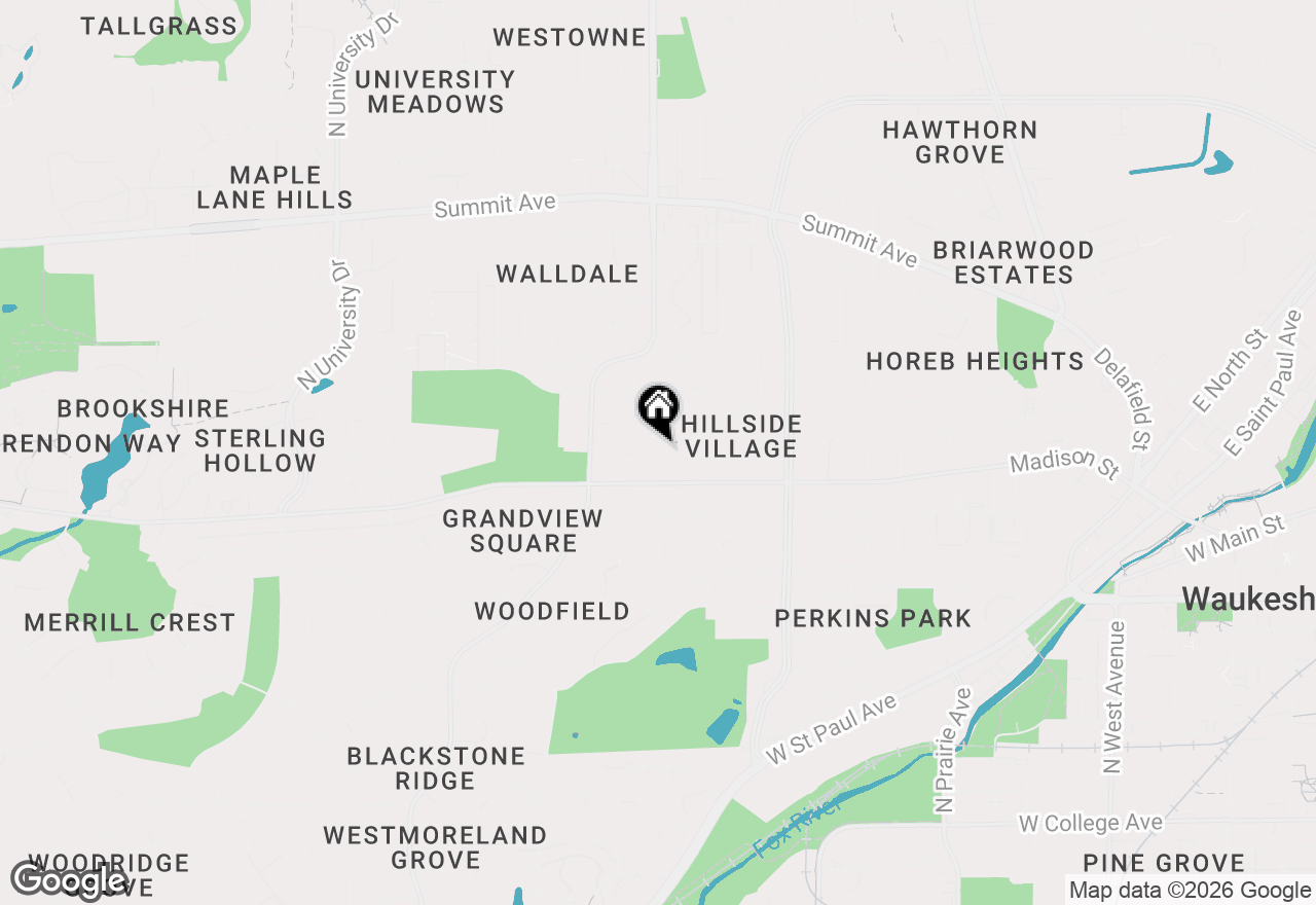 Map of 1807 Swartz Dr, Waukesha, WI 53188