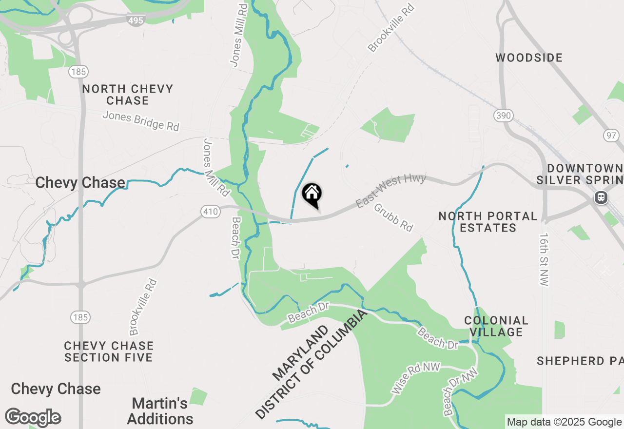 Map of 2707 East West Highway, Chevy Chase, MD 20815