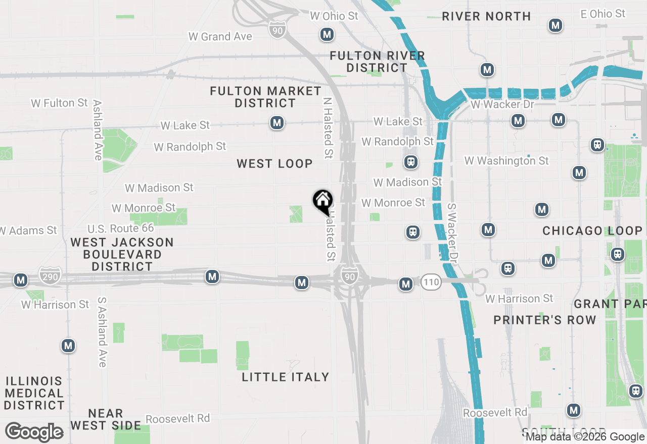 Map of 812 W Adams Street #504, Chicago, IL 60607