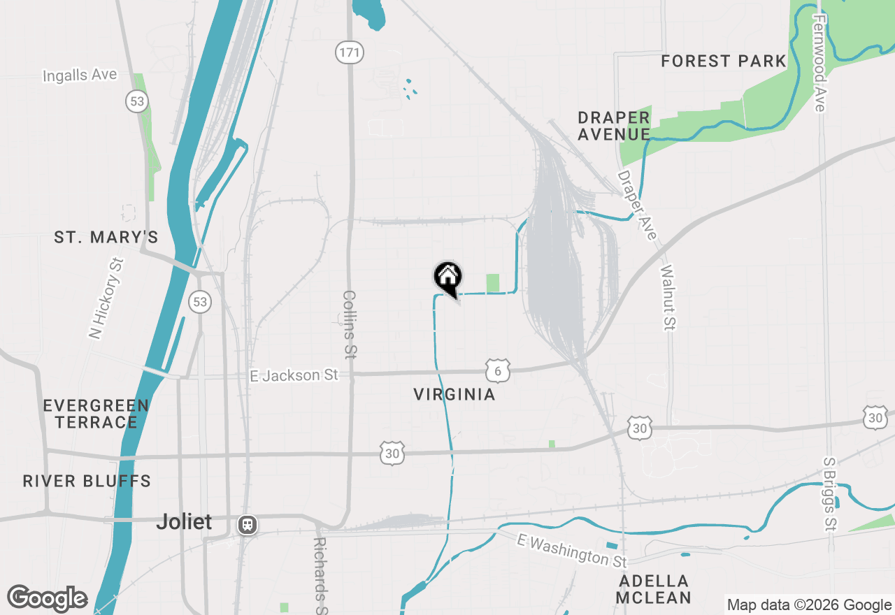 Map of 516 Garnsey Avenue, Joliet, IL 60432