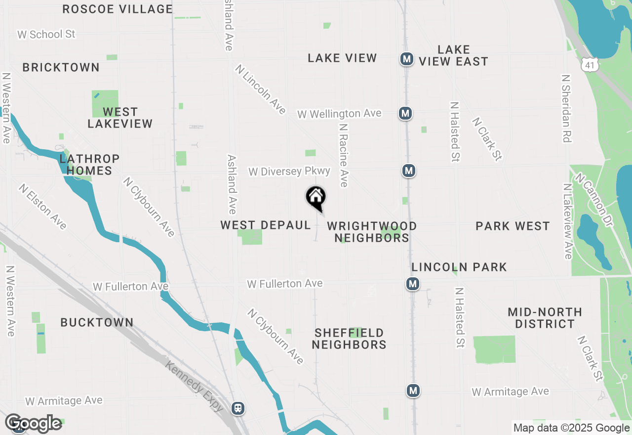 Map of 2620 N Lakewood Avenue, Chicago, IL 60614