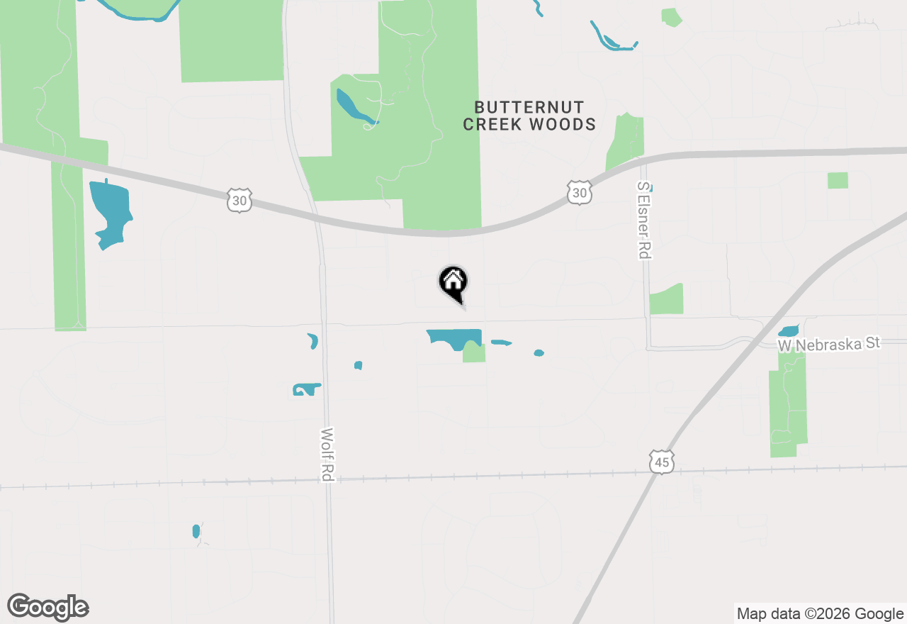 Map of 10849 Pioneer Trail, Frankfort, IL 60423