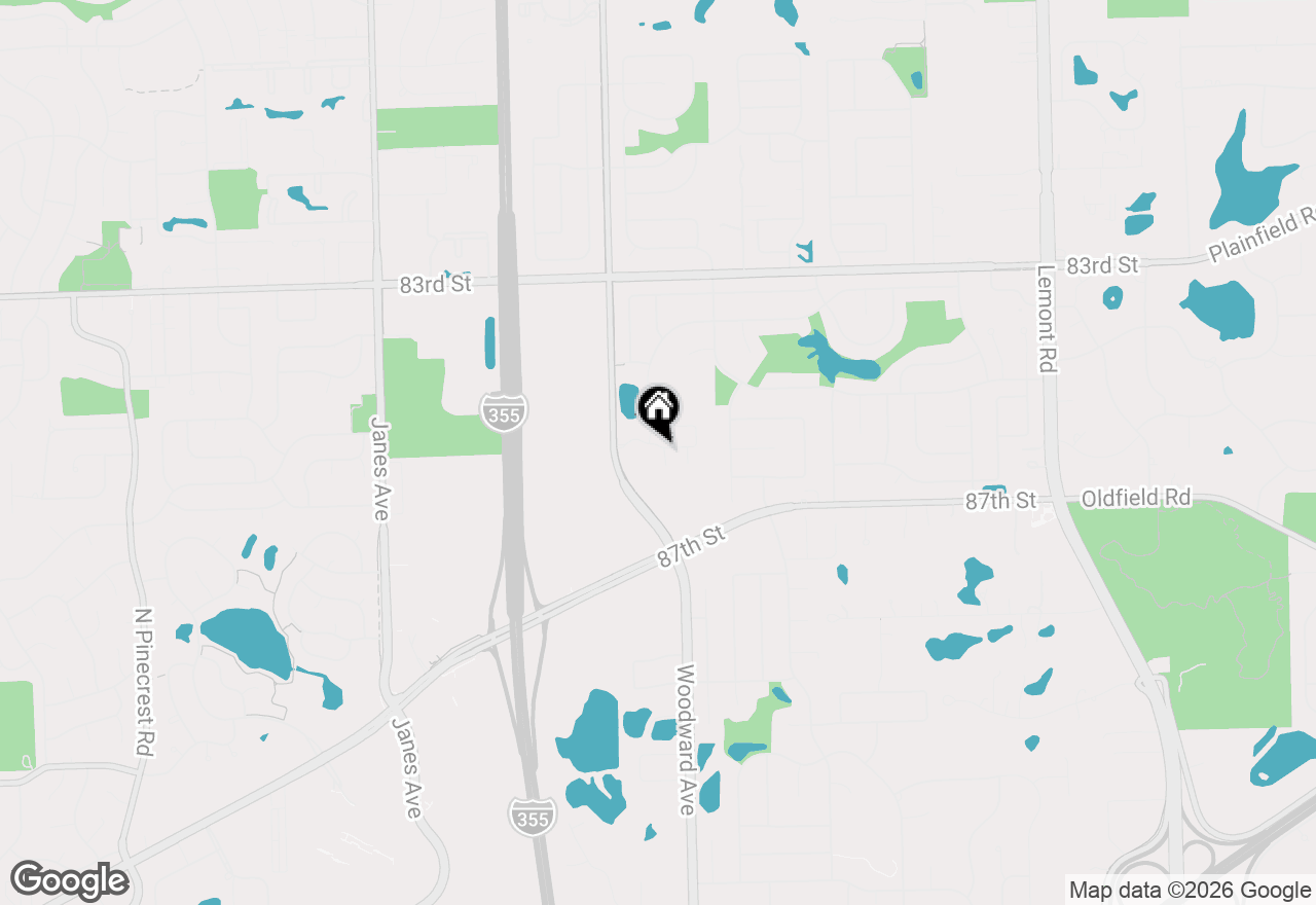 Map of 8532 Chadwick Court, Woodridge, IL 60517