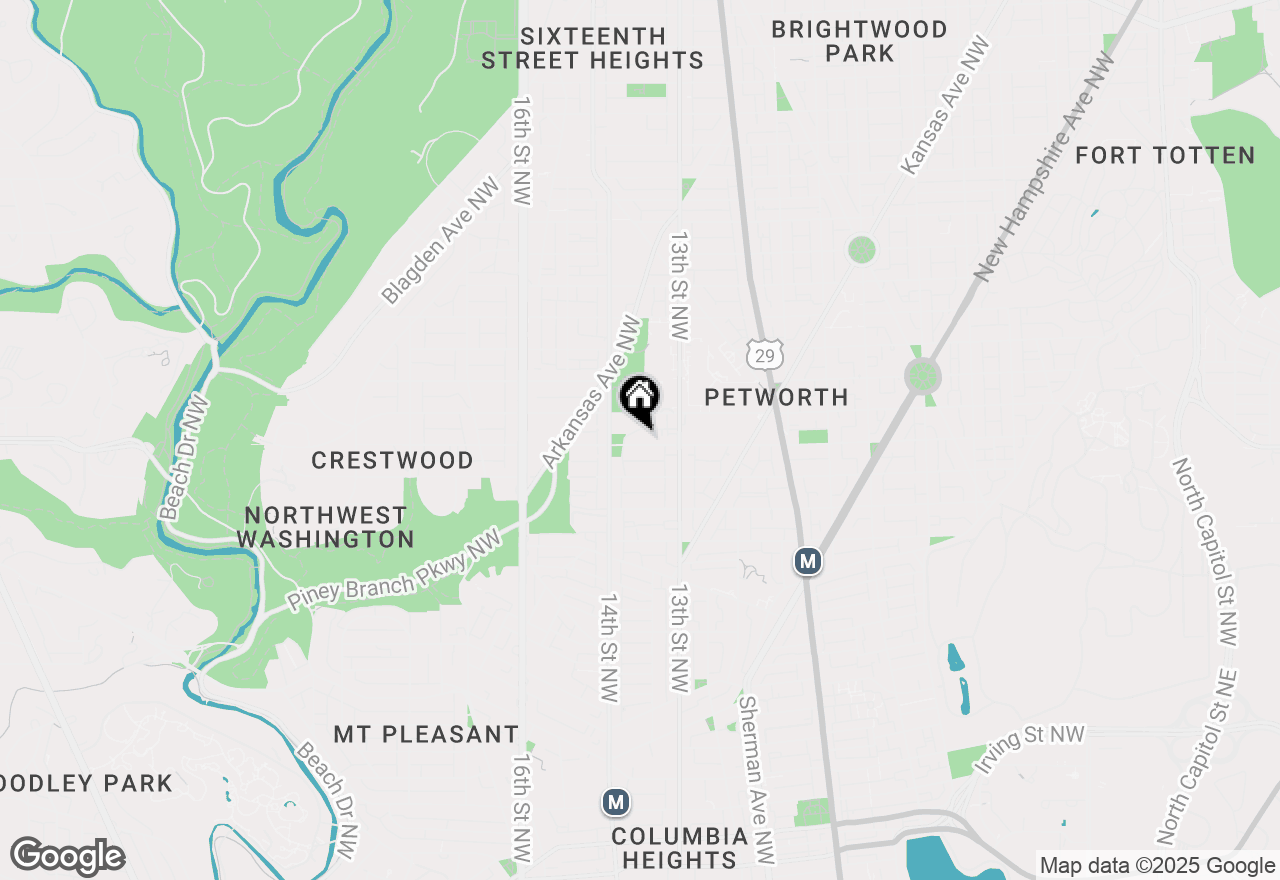 Map of 1345 Taylor Street Nw, Washington, DC 20011