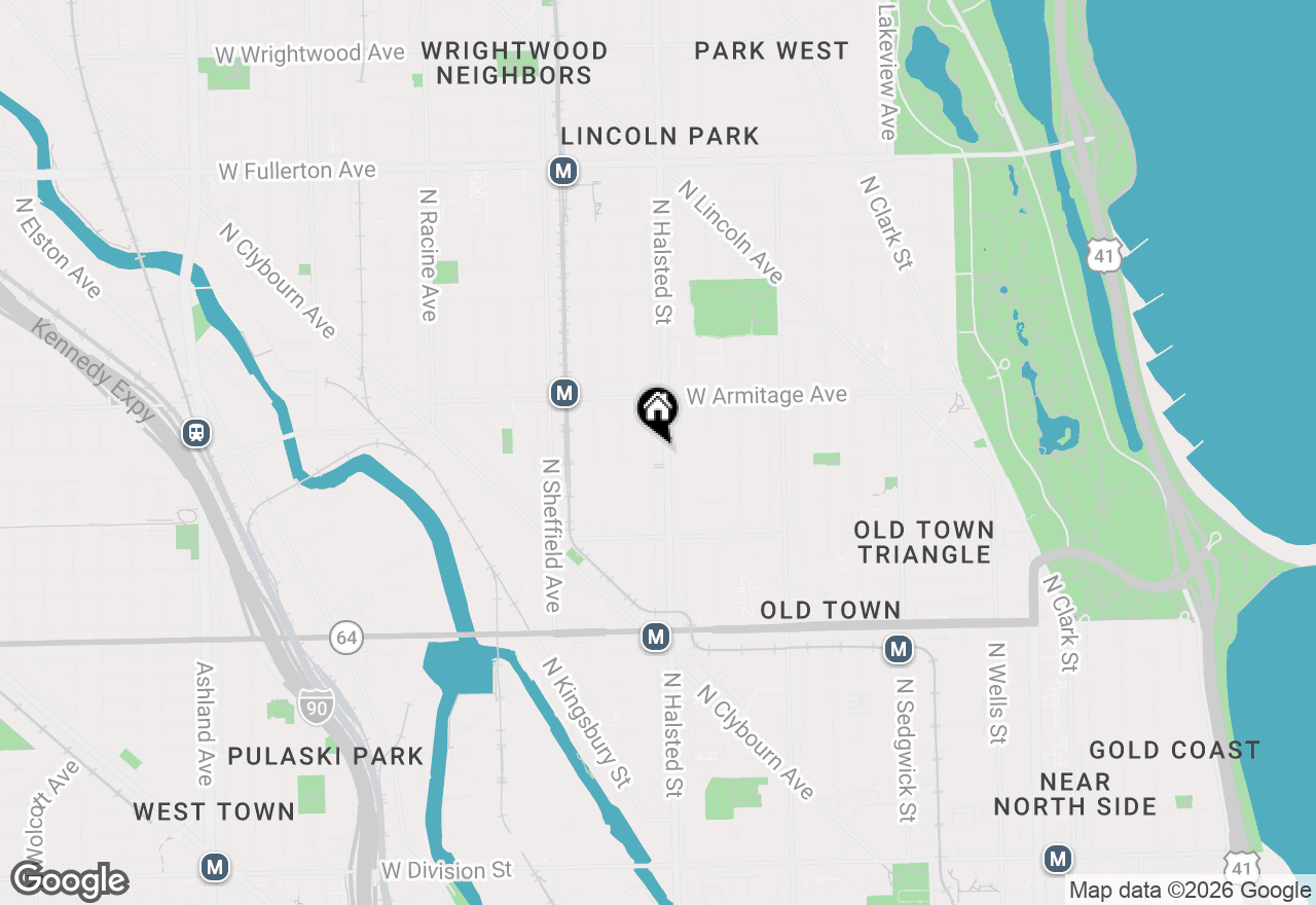 Map of 1910 N Halsted Street #1S, Chicago, IL 60614