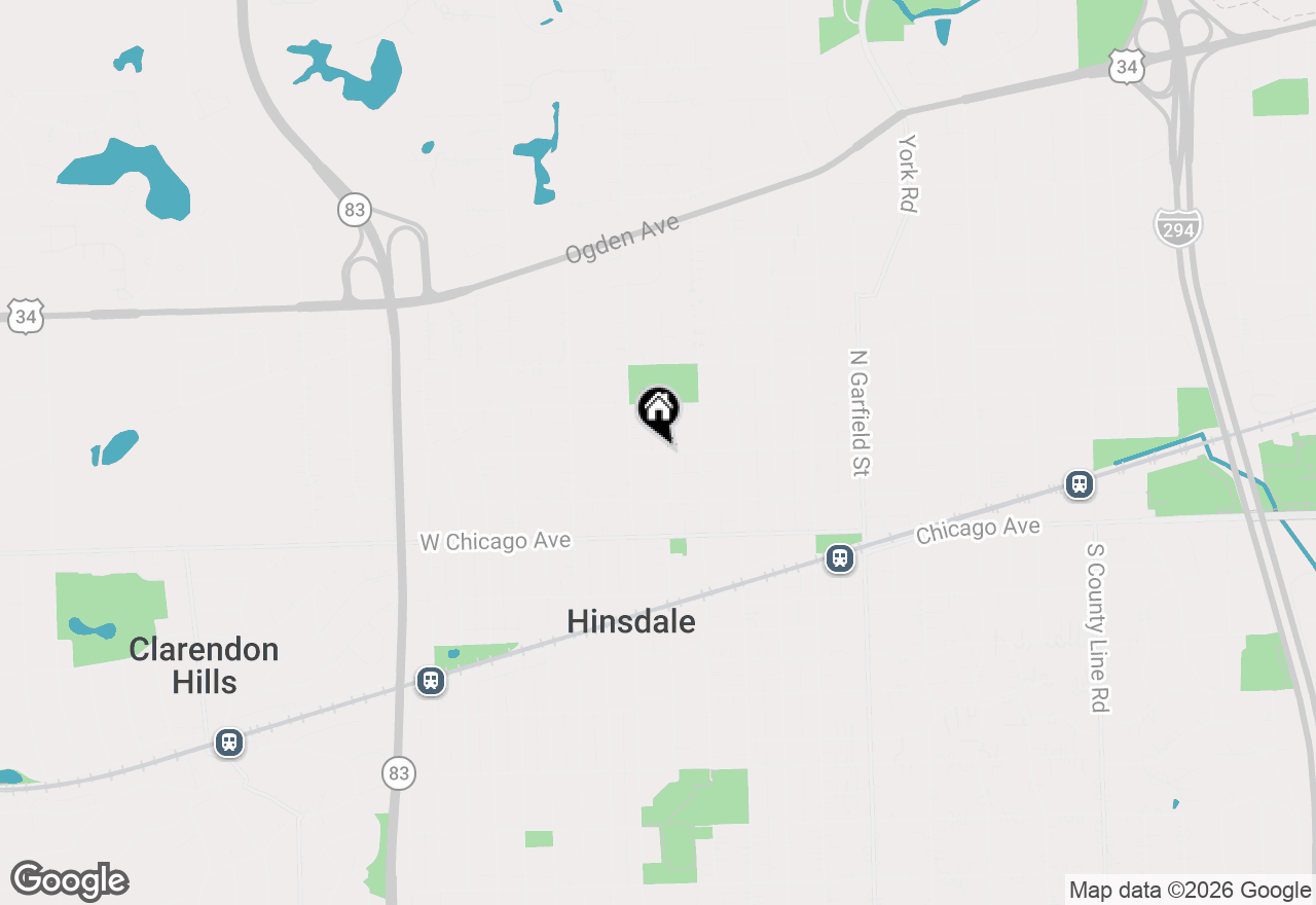 Map of 427 W Walnut, Hinsdale, IL 60521
