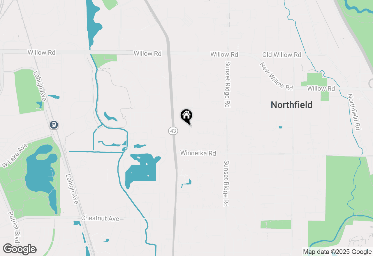 Map of 2430 Dorina Drive, Northfield, IL 60093