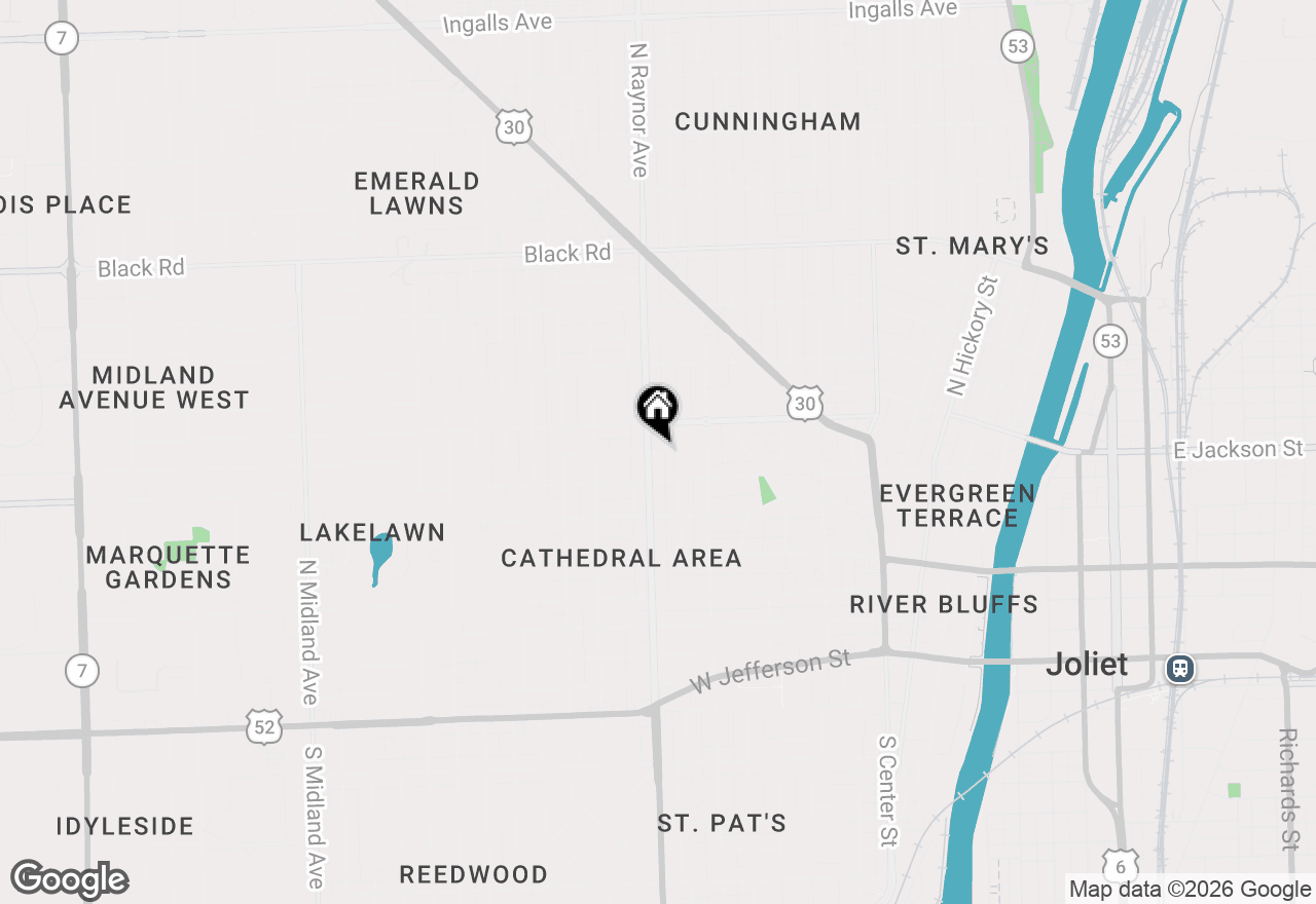 Map of 410 N Raynor Avenue #1W, Joliet, IL 60435