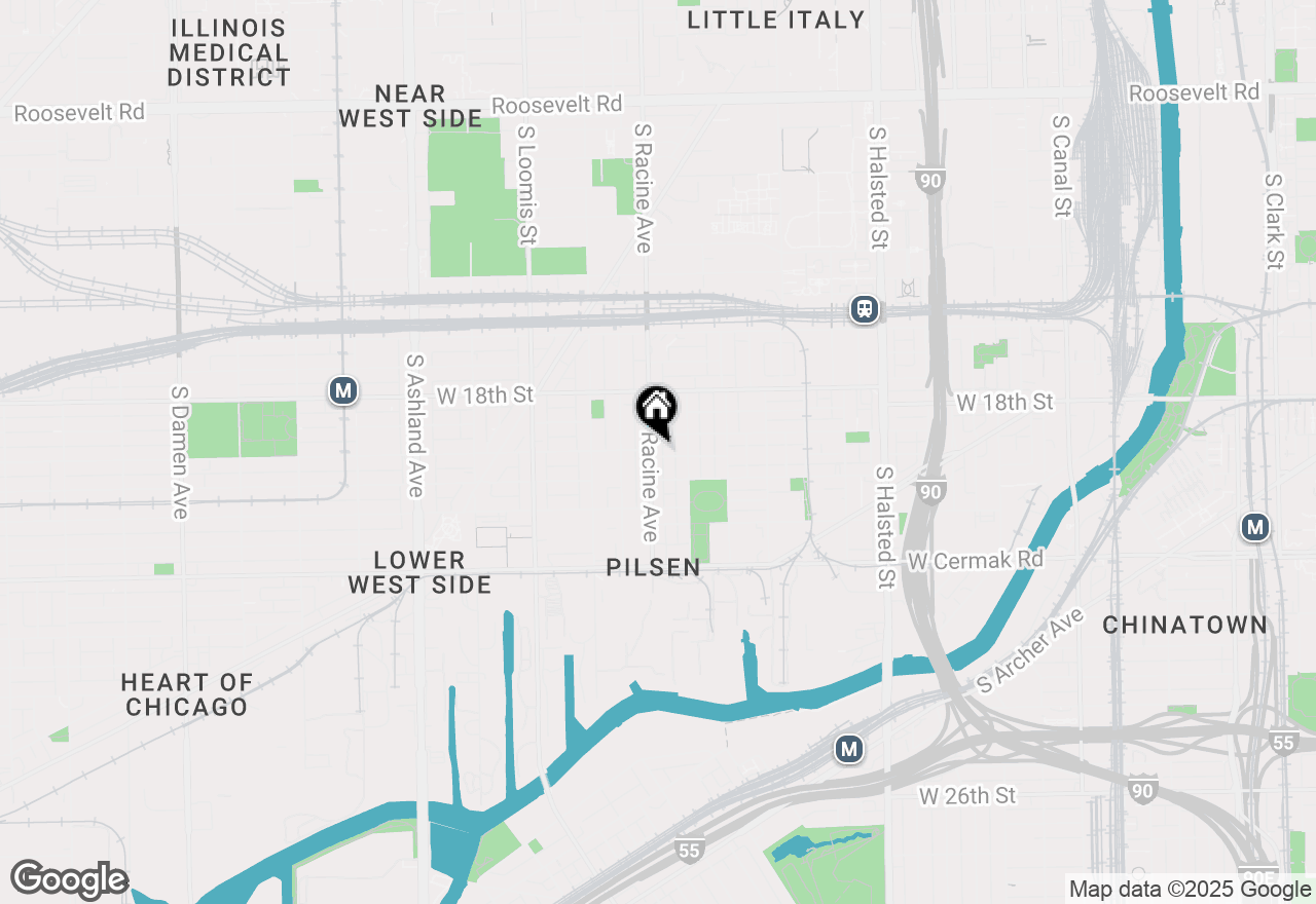 Map of 1917 S Racine Avenue #GR, Chicago, IL 60608