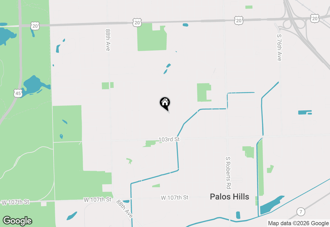 Map of 10130 S 84th Terrace #11107, Palos Hills, IL 60465