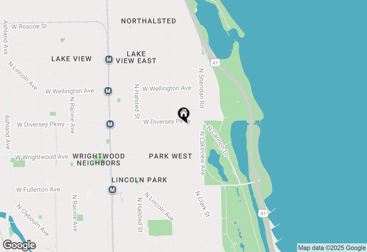 Map of 2753 N Hampden Court #3C, Chicago, IL 60614