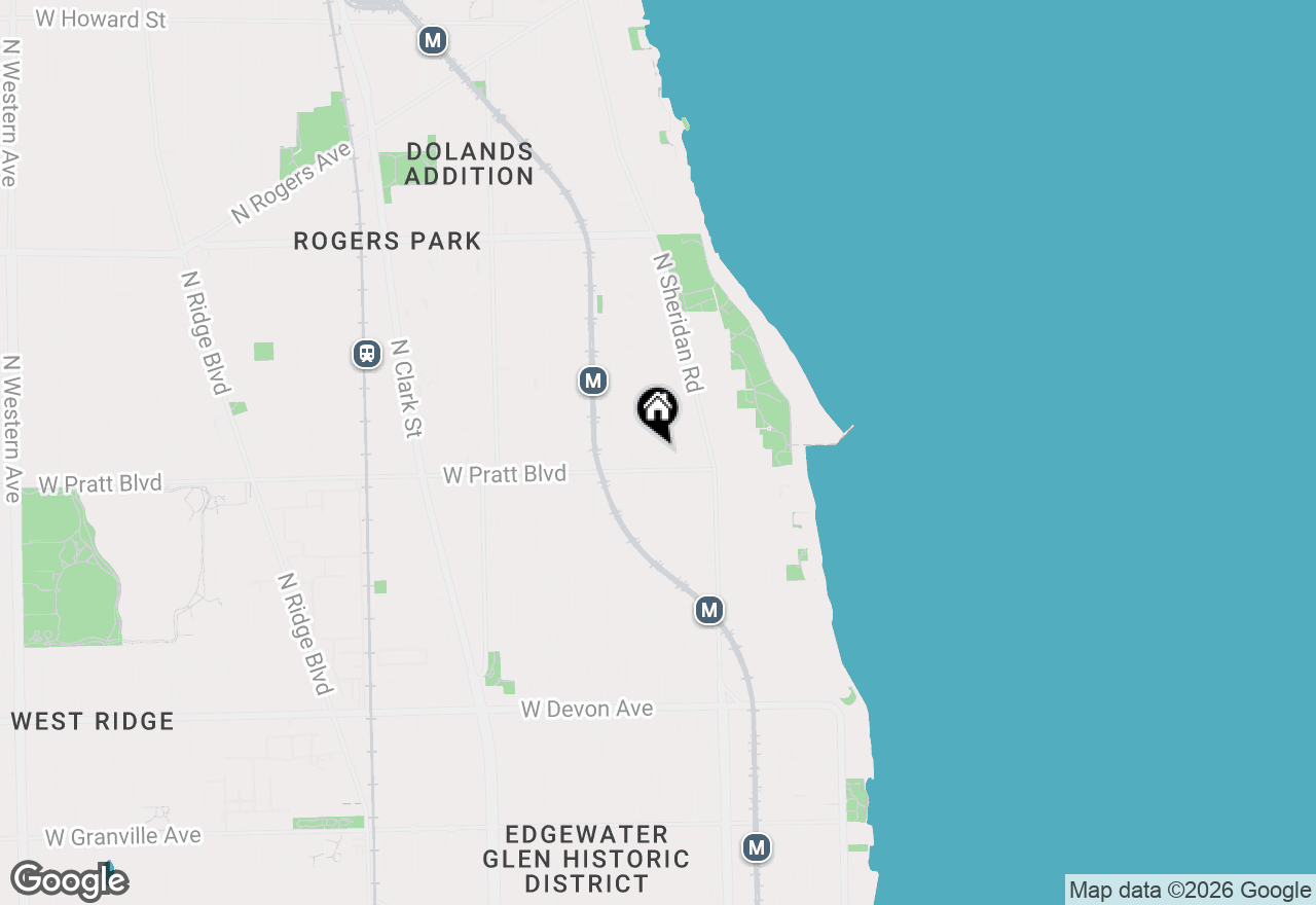 Map of 6815 N Lakewood Avenue #3N, Chicago, IL 60626
