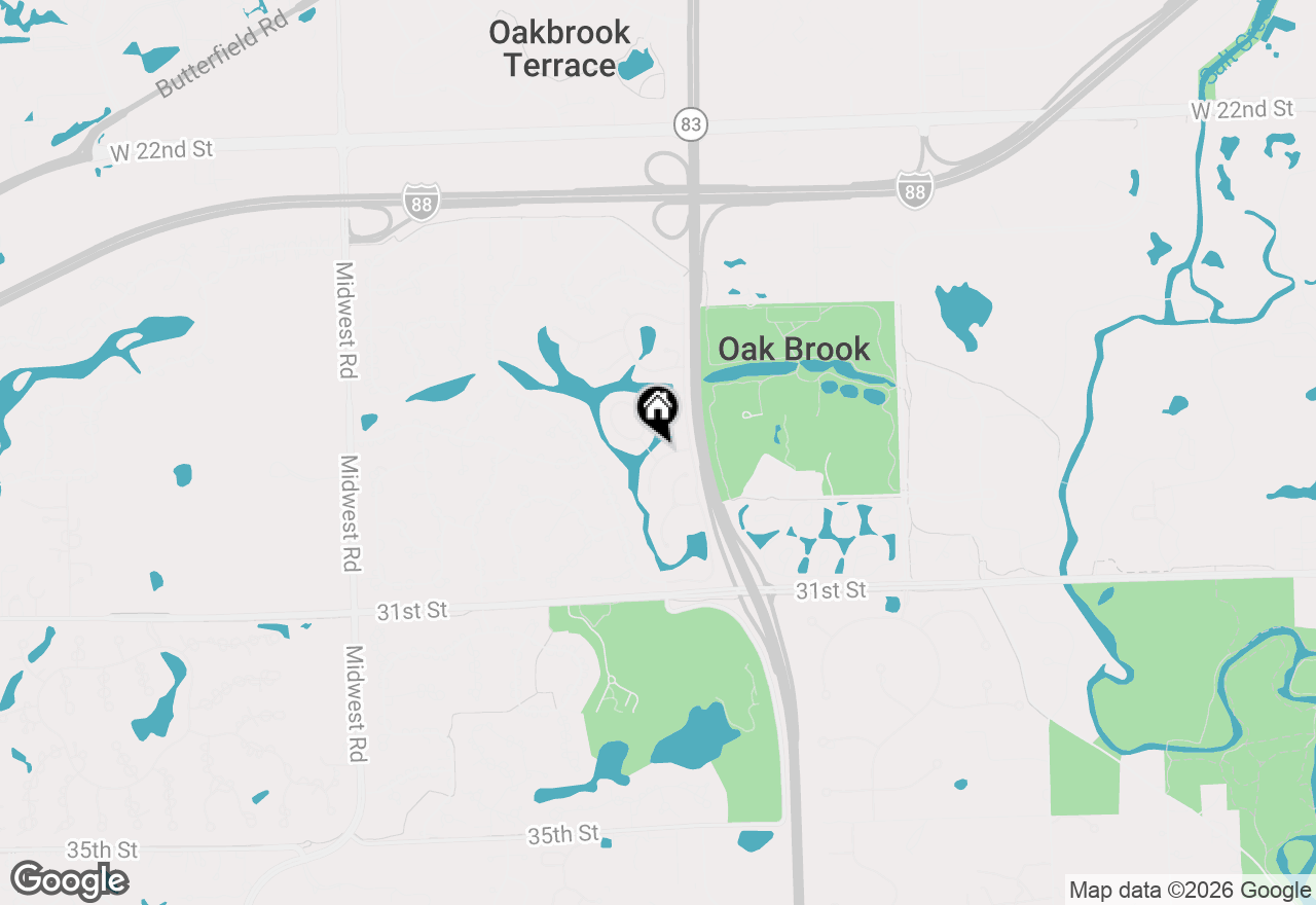 Map of 107 Briarwood Lane, Oak Brook, IL 60523