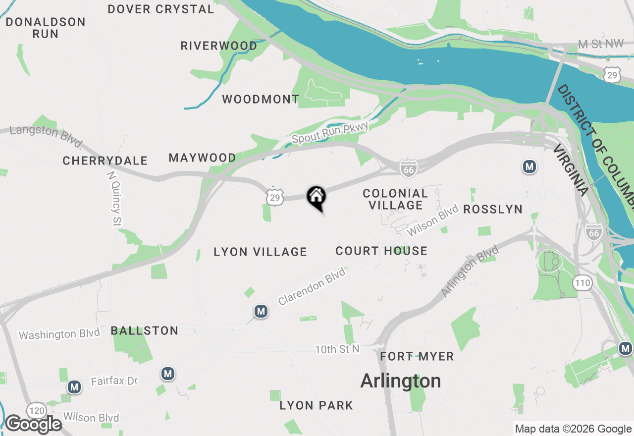 Map of 1720 N Bryan Street, Arlington, VA 22201
