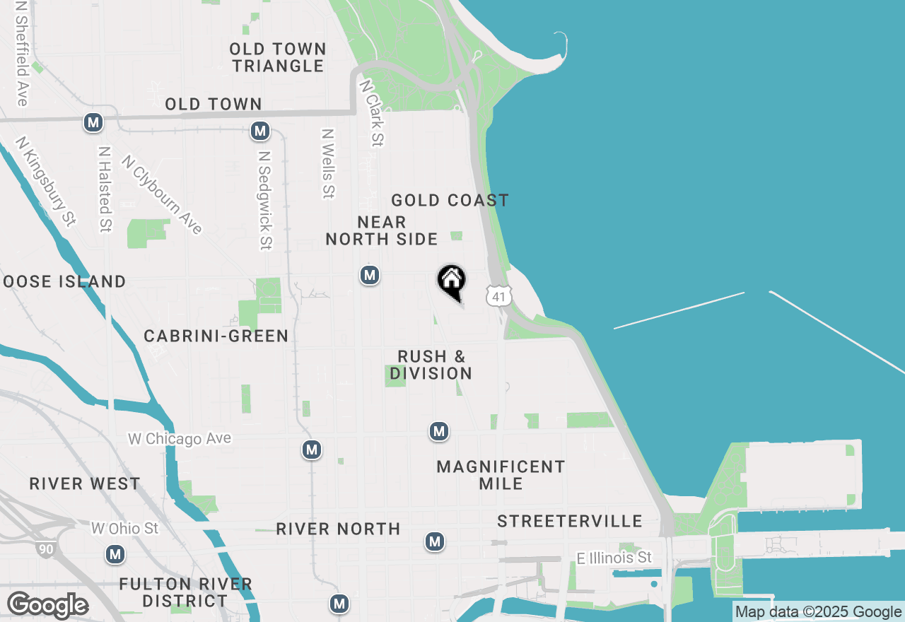 Map of 33 E Cedar Street #8G, Chicago, IL 60611